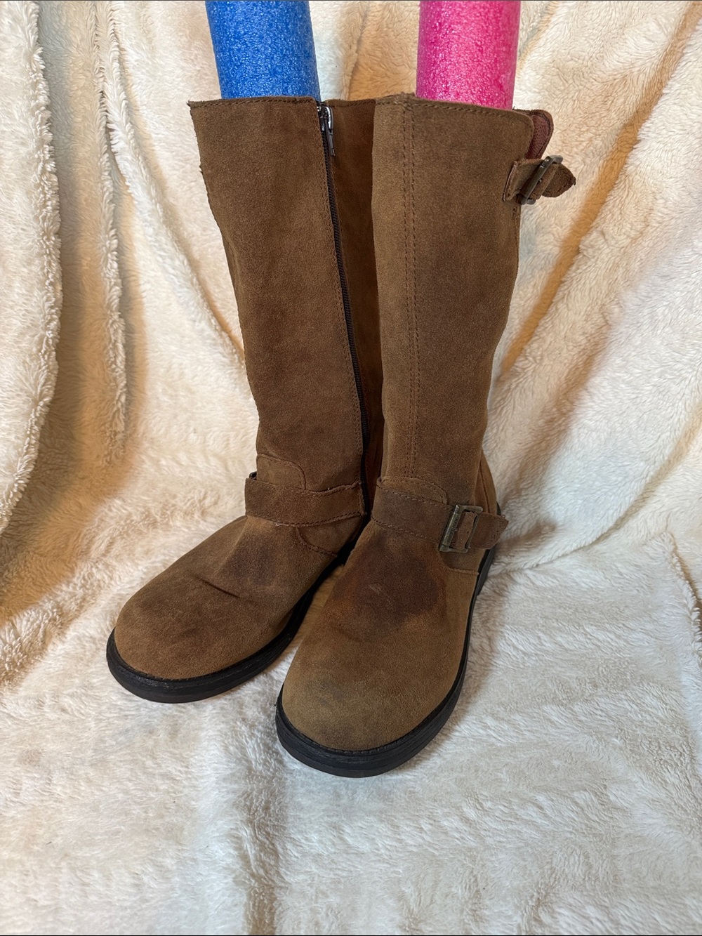 Rocket Dog Brown Suede Mid-Calf Heeled Boots